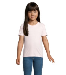 Camiseta de niño de punto liso con cuello redondo personalizable